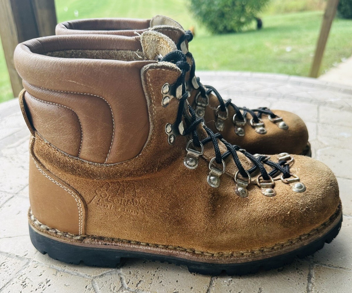 KINNEY COLORADO Shoes Mens 7 Hiking Boot Heavy Suede Leather VTG
