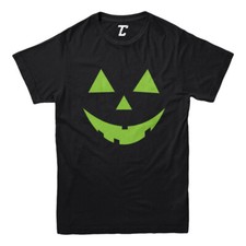 Pumpkin Face - Jack O' Lantern Green Halloween Spooky Youth T-Shirt