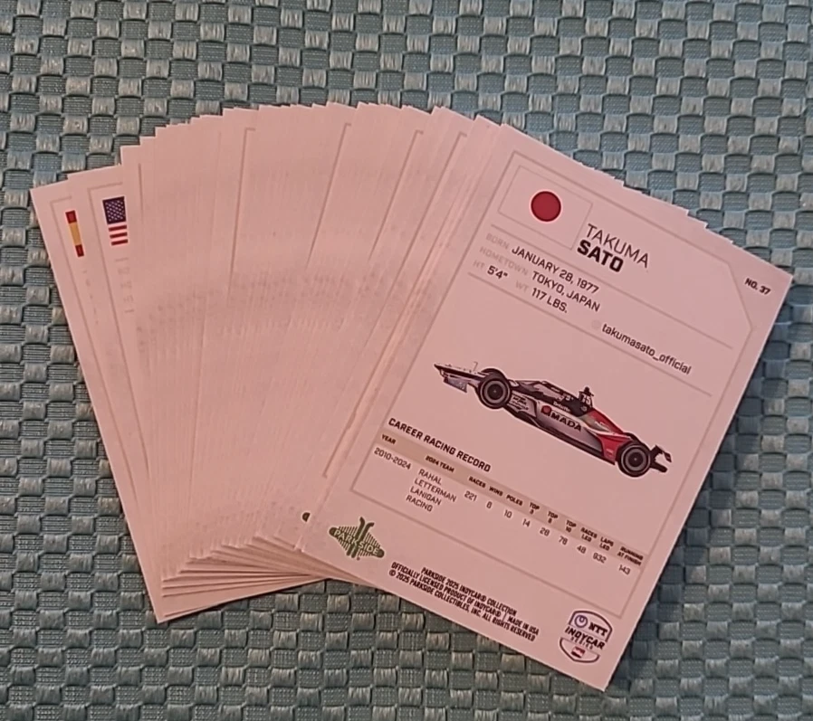 2025 Parkside Indycar NTT Base Singles (Pick Your Card) - Image 2 of 4