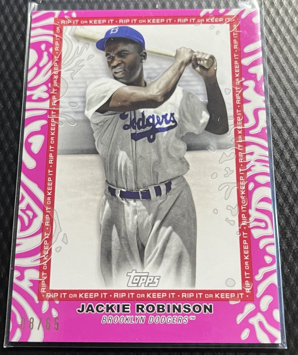 2022 Jackie Robinson 8/65 Topps Tear if You Dare Rip Card Not