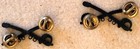 Subdued Cavalry Cross Sabers Pair with Clutch Back Vietnam War Era — photo 2