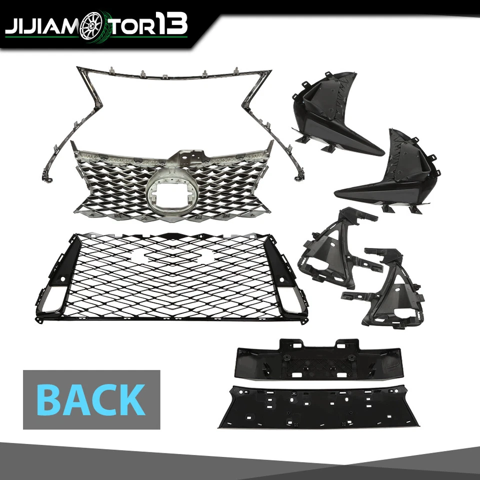 Juego deportivo parrilla delantera negro brillante apto para Lexus IS250 IS350 F 2017-2022 Foto 3 de 4