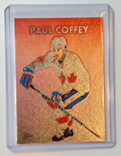 Paul Coffey Limited Platinum Plated Artist Signed "Team Canada" Trading Card 1/1