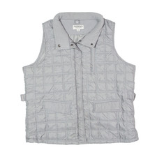 Norm Thompson Quilted Gilet Grey Womens L