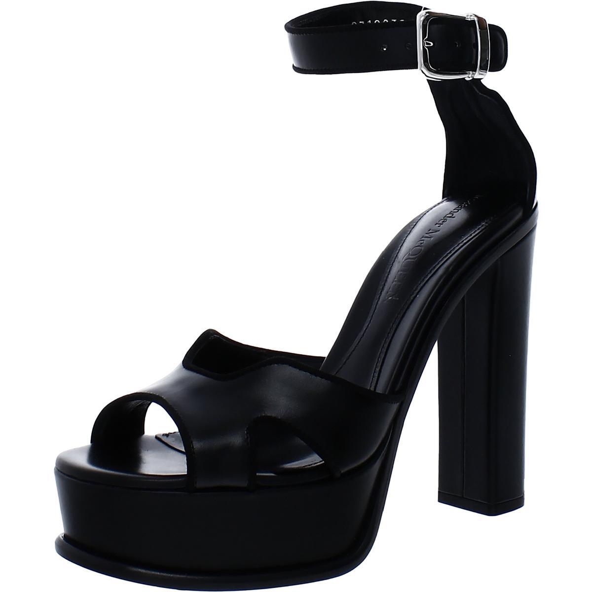 Женские черные босоножки на платформе Alexander McQueen шириной 40 см (C, D, W) BHFO 3381