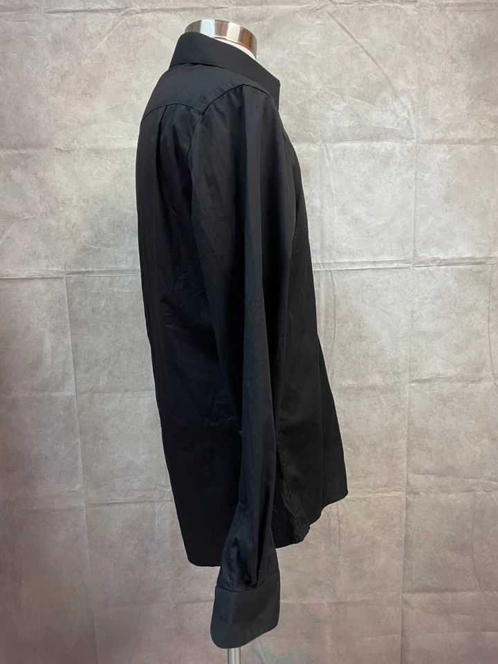 Marquis Signature Slim Fit Men's Black Shirt Size 16-16.5 - Image 4 of 4