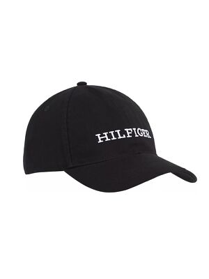 Tommy Hilfiger Herren Kappe Baseballcap TH Monotype Soft Panel Schwarz