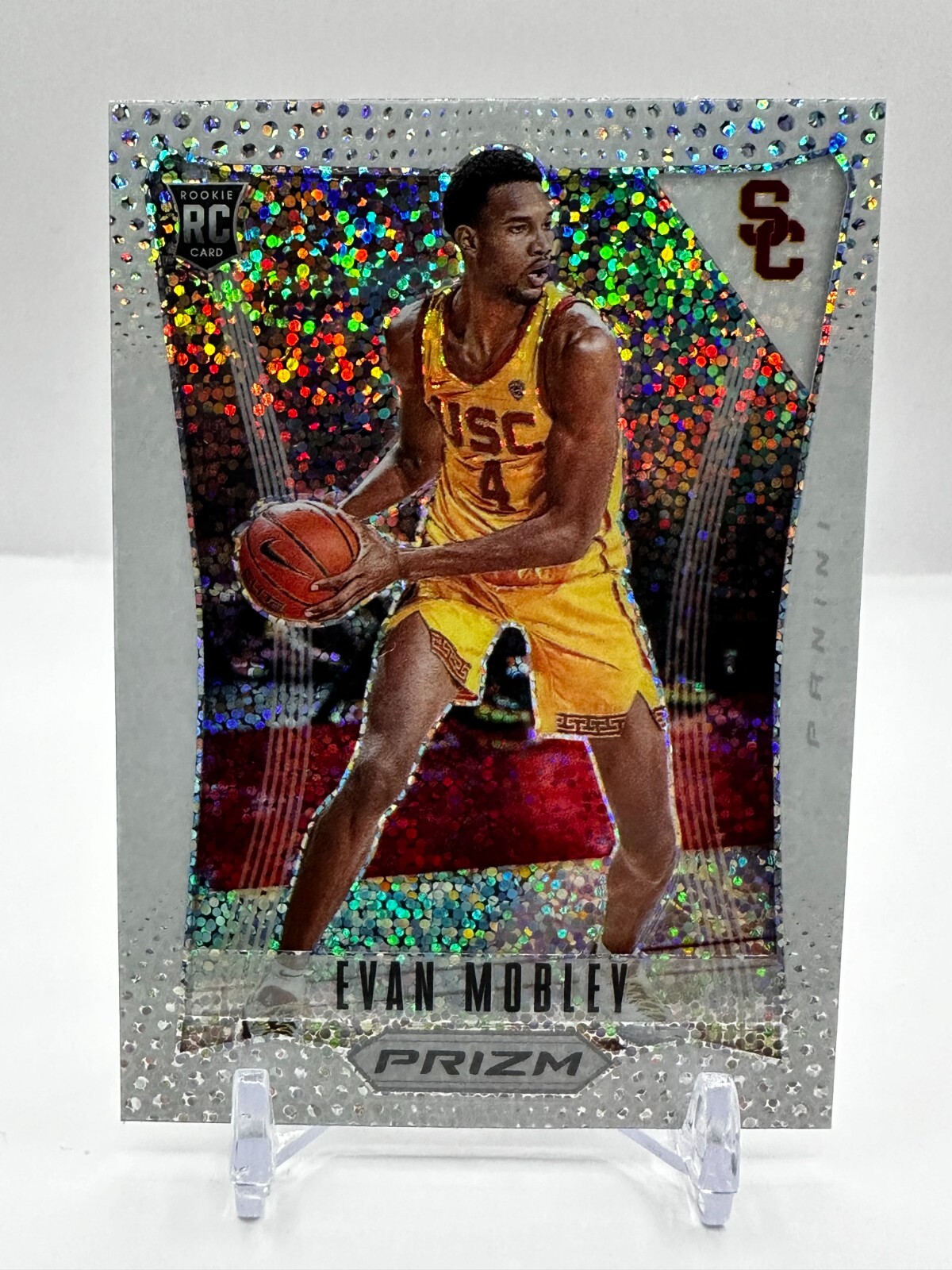 2021 Prizm Draft Picks Evan Mobley #2 Flashback White Sparkle SSP RC