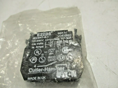 NEW EATON/CUTLER-HAMMER E22B5 CONTACT BLOCK