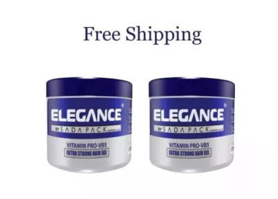( 2X) Elegance Strong Hold Hair Styling Gel Vitamins Protection Hair Gel - 250ml