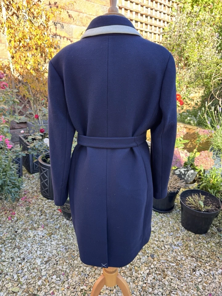 BNWT - J Crew Navy Tipped Wool Coat US 16 UK18 Style No H1489 - Image 4 of 4