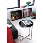 <!--F#f_0-->Zara Mirror Polished Stainless Steel Side Table with Black Tempered Glass<!--F/-->