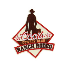 COORS COWBOY CLUB RANCH RODEO IRON-ON EMBROIDERED PATCH...