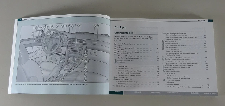 Bordmappe + Betriebsanleitung Audi RS6 C5 ( 4,2 liter V8 331kW ) Stand 05/2003 - Bild 2 von 3