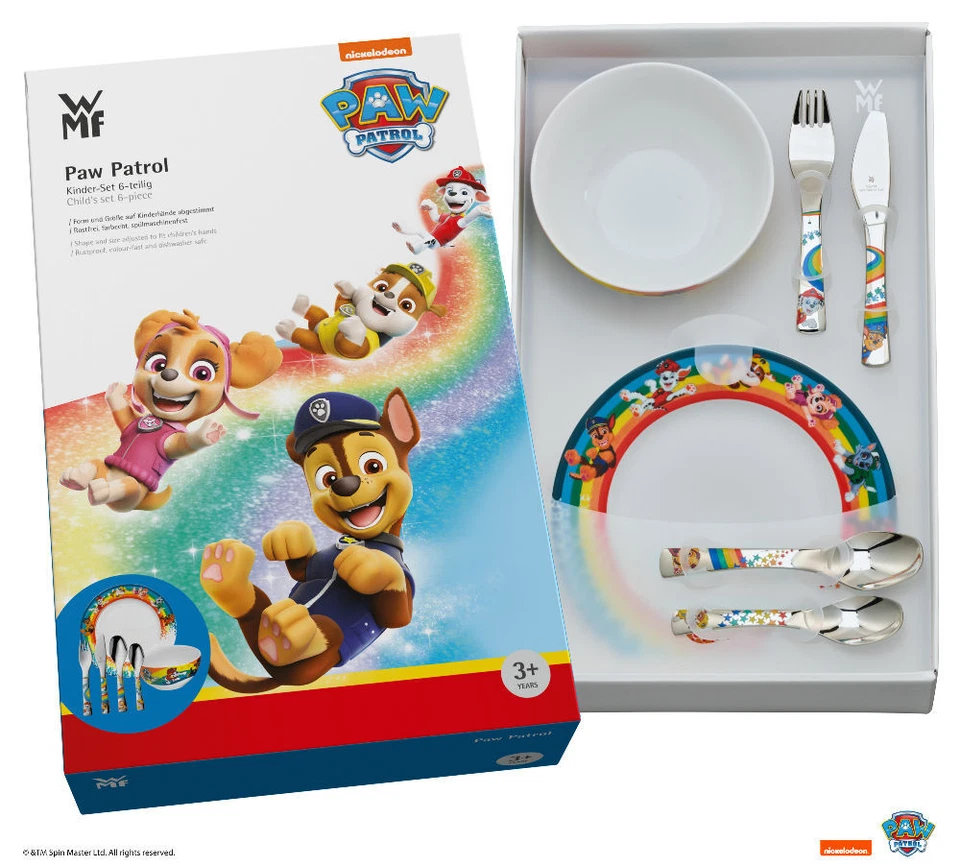 WMF Kinderset 6tlg. Paw Patrol Besteck Kindergeschirr Geschirr Geschenk Neu - Bild 3 von 4