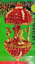 Fibre-Craft ANGEL CAROUSEL 9164 Red VTG Sequin Bead Vtg Christmas Ornament Kit