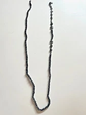 Chanel Detachable 33 Inch Black Silver Chain for Sunglasses Eyeglasses