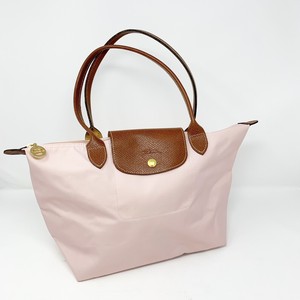 Details About Longchamp Le Pliage Small Top Handle Long Tote Nylon Pink Foldable Leather Trim