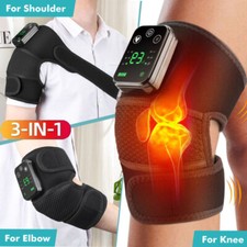 3in1 Knee Massager Heated Vibration Shoulder Joint Pad Brace Massage Pain Relief