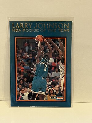 Larry Johnson nba rookie of the year fleer 92-93 #4 | eBay