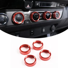 Air Conditioner Switch CD Button Knobs Ring Trim for Toyota Tacoma 2016 -23