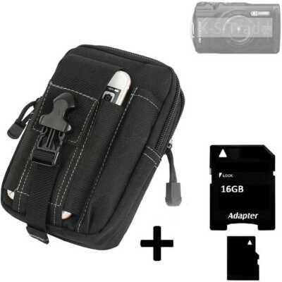 Kameratasche für OM System TG-7 Kameras Fototasche + 16GB Memorycard Gürteltas