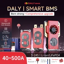 DALY Smart BMS 3S to 24S 40-500A Li-ion LiFePO4 K M S Board For Lithium Battery