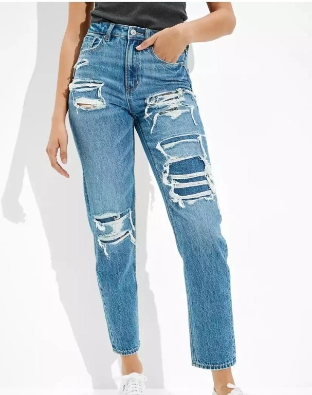 American eagle hotsell mom ripped jeans