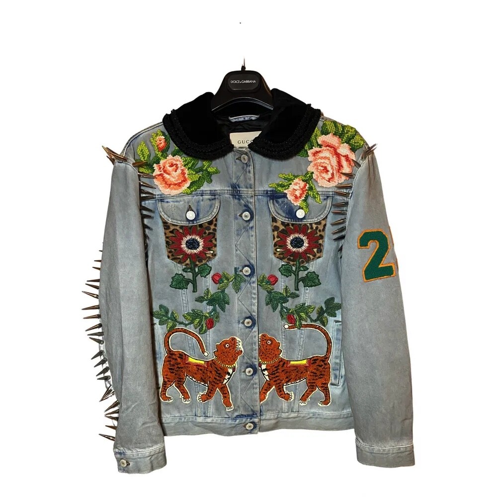 GUCCI L'Aveugle Par Amour Denim Jacket Denim Jacket IT40 NWOT | eBay