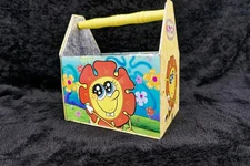 Vintage 2007 Nickelodeon SpongeBob SquarePants Metal Sewing Caddy