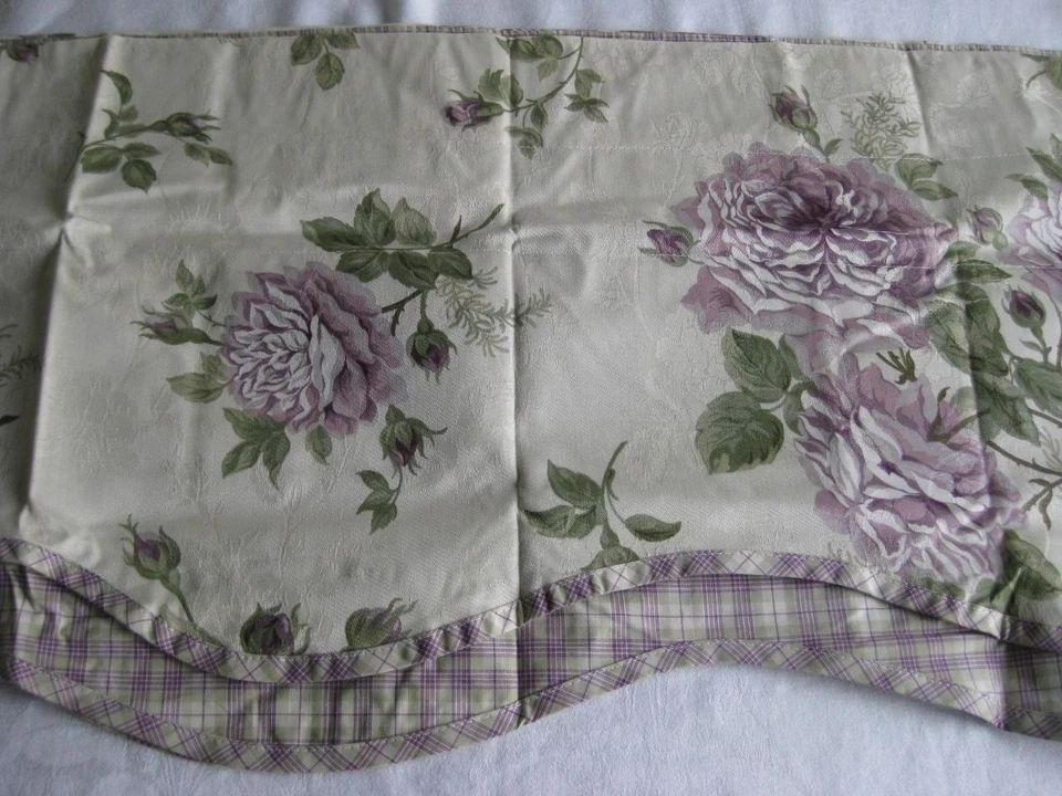 2 cenefas Waverly Fairfield Ambridge rosa amatista lila lavanda floral a cuadros  Foto 3 de 4