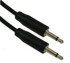 6inch 3.5mm SLIM MONO TS 2 conductor Male to Male Audio Cable