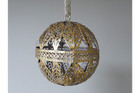 Room Decoration Christmas Decoration, Gold Bauble, Boho Metal Leaf Filigree Ball