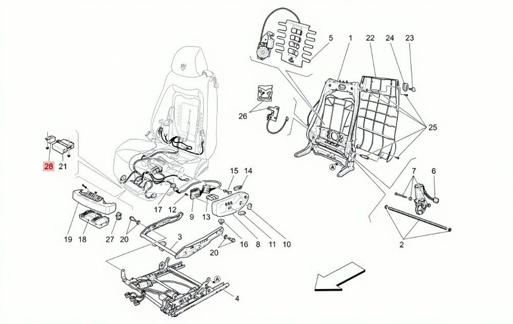 Maserati GranTurismo 2003-2019 front/right Relay