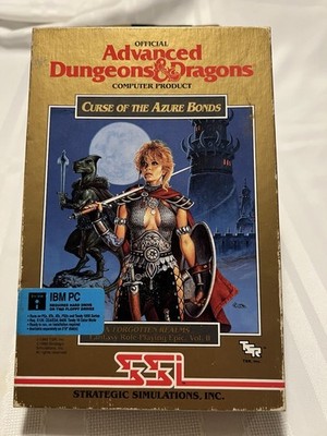 1989 SSI Advanced DUNGEONS & DRAGONS Curse of the Azure Bonds IBM PC 5.25  Discs