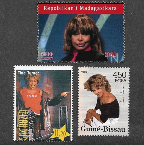 TINA TURNER POP SINGER MUSIC STAMPS
