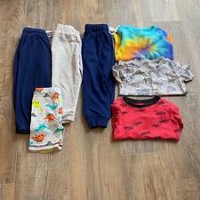 Carters Simple Joys Toddler Boys 24M Clothing Lot 7pc Pants Shirts Dinosaurs