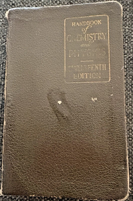 Chemical Rubber Publishing Handbook Of Chemistry And Physics 17th Edition 1932