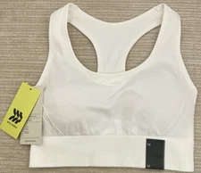 All In Motion Womens Seamless Pullover Sports Bra With Racer Back White Size M