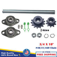 Jackshaft Sprockets with UCFL203 Pillow Block Bearings 3/4 X 10" 40/41/420Chain