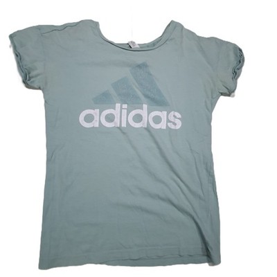 Adidas Esentials Slim Logo T-Shirt Damen M Blass Grün