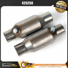 2pcs 2.5 Universal Catalytic Converter High Flow Performance Stainless 425250