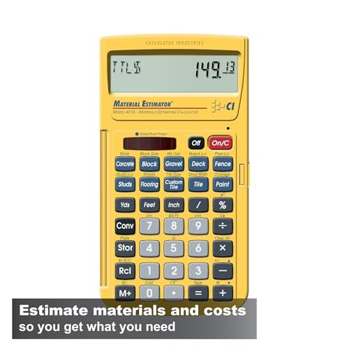  4019 Material Estimator Calculator | Finds Project Building Material Trowels