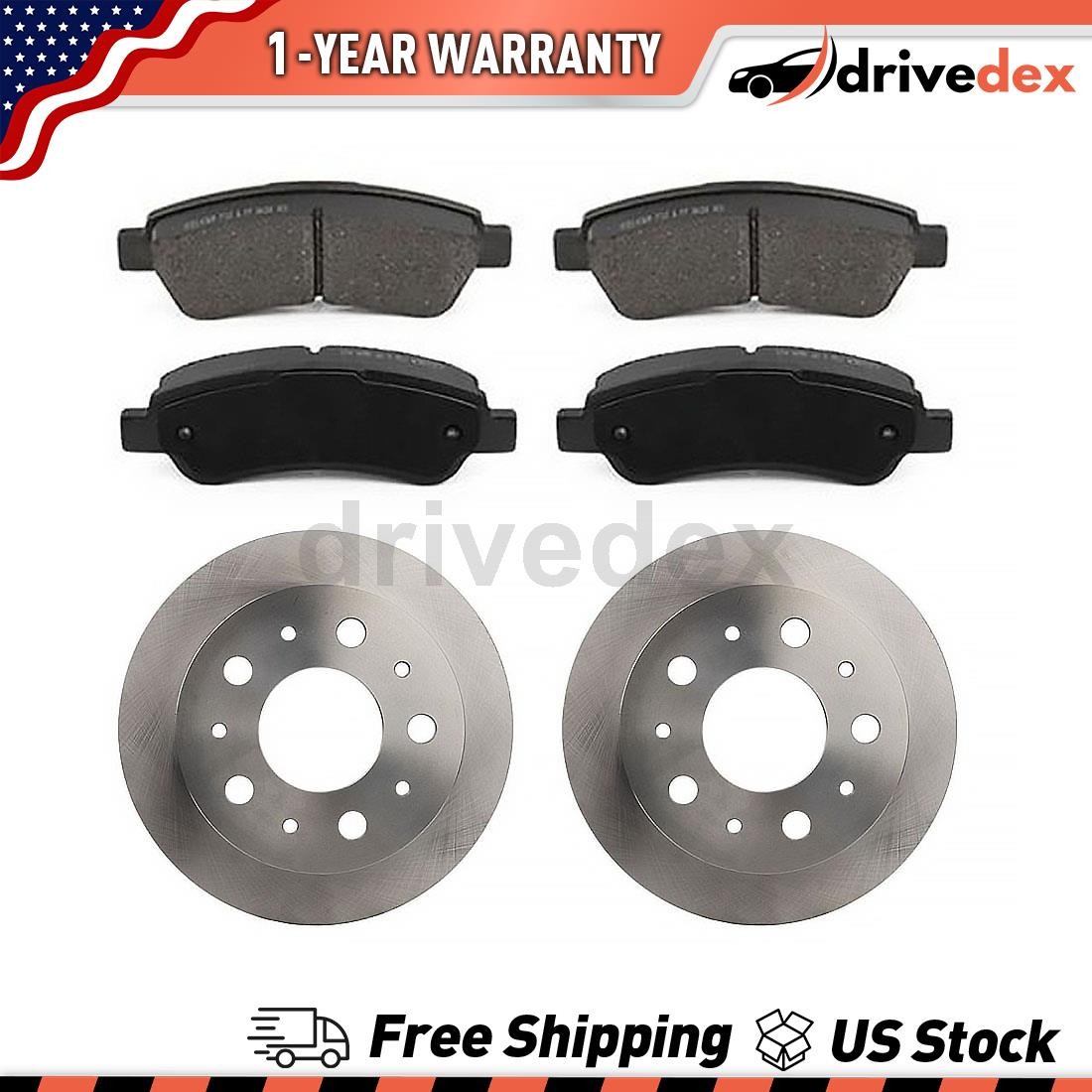 Semi-Metallic Rear Brake Pads & Rotors for 2009-2012 Peugeot Manager DV