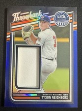 Tyson Neighbors 2026 Stars And Stripes Game Used Patch Blue /49🔥🔥