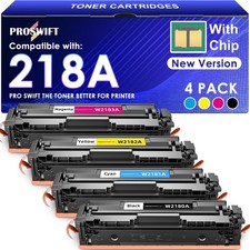 218A Toner 4-Pack w Chip for HP Color LaserJet Pro 3201dw 3301fdw