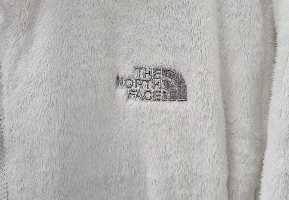Chaqueta para mujer The North Face blanca con cremallera completa talla XXL plateada con logotipo bordado Foto 4 de 4
