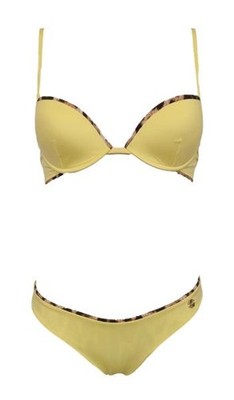 ROBERTO CAVALLI Bikini Badeanzug Push-up C7BF22020 gelb Größe 42 M