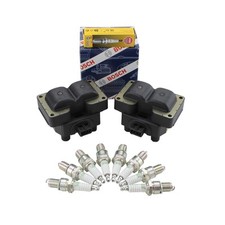 Bosch 2 Ignition Coil NGK 8 G-Power Spark Plug Kit For Lagonda Range Rover V8