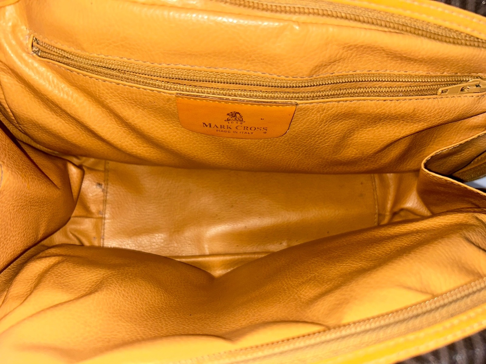 Mark Cross Leather-Trimmed Patterned Handbag Mark… - image 4